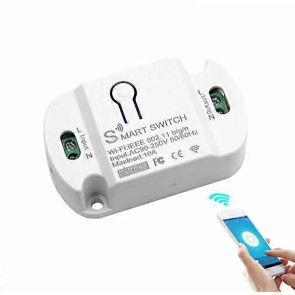 Smart WiFi switch, home circuit breaker, mobile phone remote control timer switch for household appliances (10A)