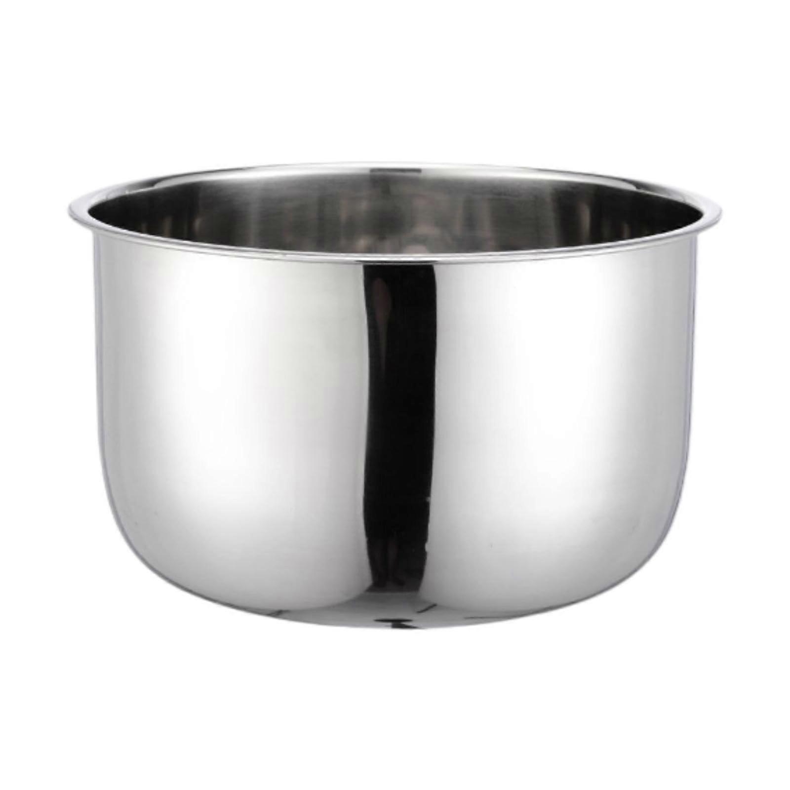 Rice Cooker Inner Pot, Non-Stick Stainless Steel Replacement Insert, 5-Cup Compatible Kitchen Tool, Medium Size