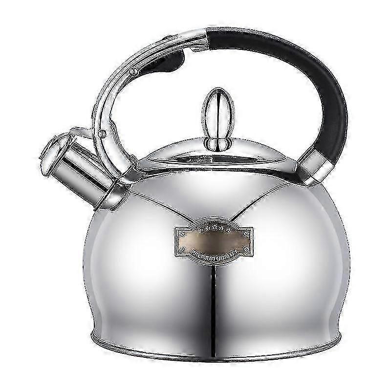 Stove Top Whistling Tea Kettle, 304 Stainless Steel Teakettle Teapot With Ergonomic Handle,3l