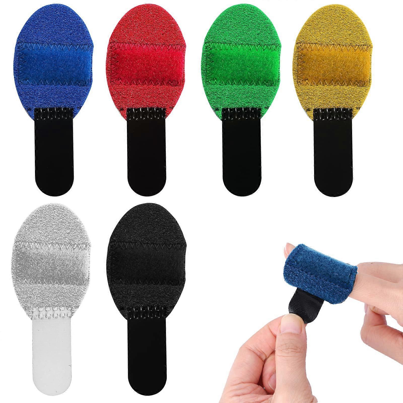 Trigger Finger Splints Pack of 6, Small Soft Fabric Support for Broken Fingers, Straightening and Protection, 6 Colors