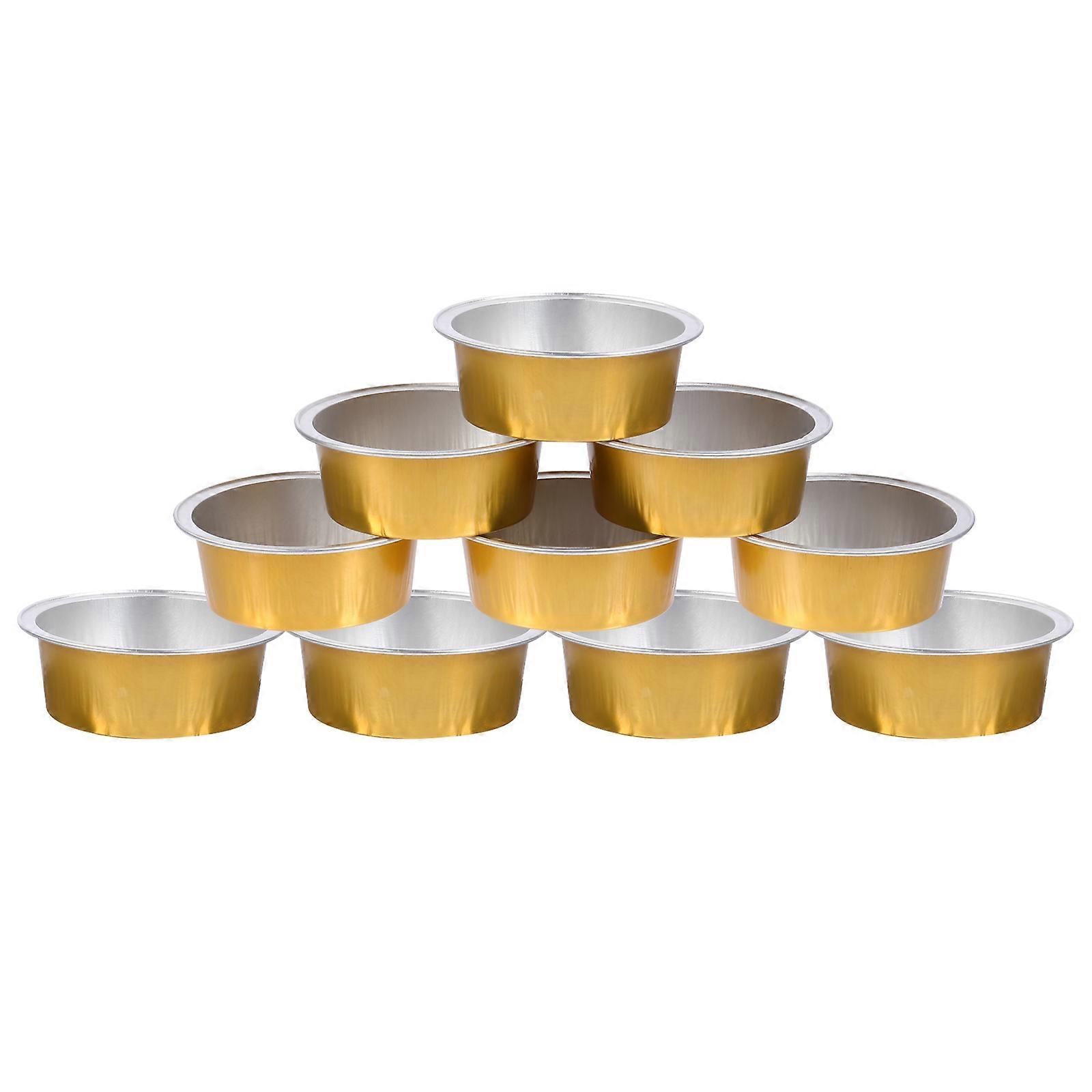 Wax Melting Bowl Container 10Pcs Aluminium Foil For Hair Removal Procedures With Golden Color And Square Shape