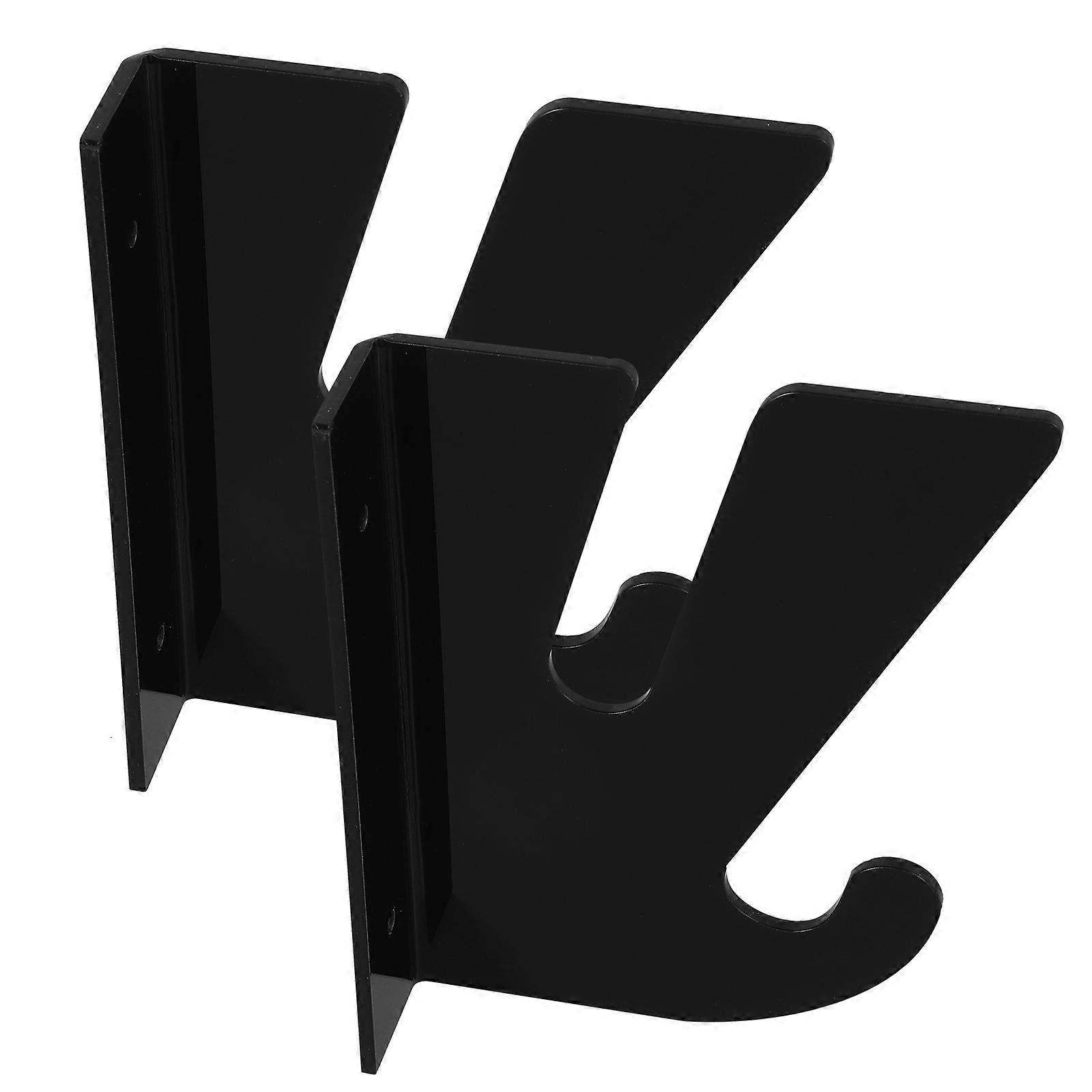 Skateboard Wall Mount Display Rack For Home And Shop Storage Solution 1 Pair Simple And Generous Appearance Black Color