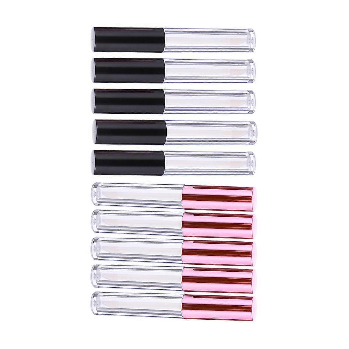 10pcs Empty Lip Gloss Tubes for DIY Lipstick – Compact Travel Friendly Containers for Makeup Lovers to Create Custom Lip Colors