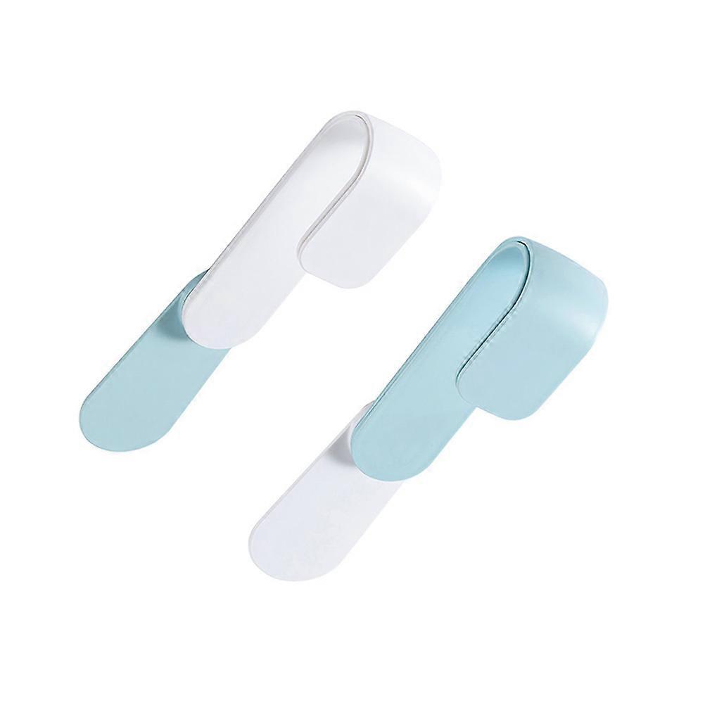 Functional Rotating Pan Lid Holders Suitable For Cookers In Stylish Sky Blue With Strong Non-Trace Sticker Design 2Pcs