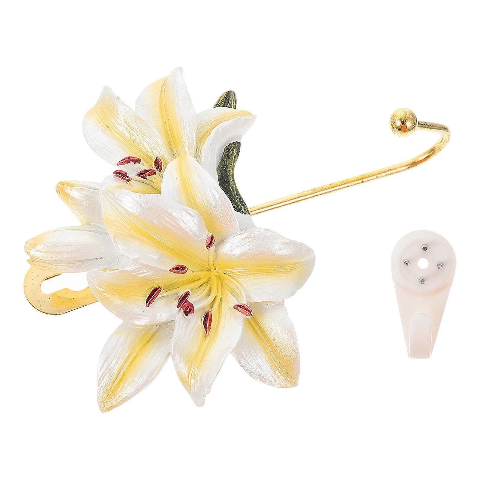 Wall-mounted Hanging Holder Flower Shape Decor For Bedrooms And Bathrooms Assorted Color 1Set