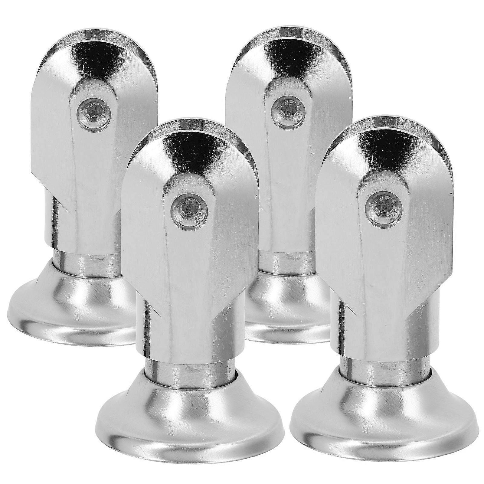 Stainless Steel Partition Holder 4Pcs Strong Support Restroom Partition Bracket Silver Durable