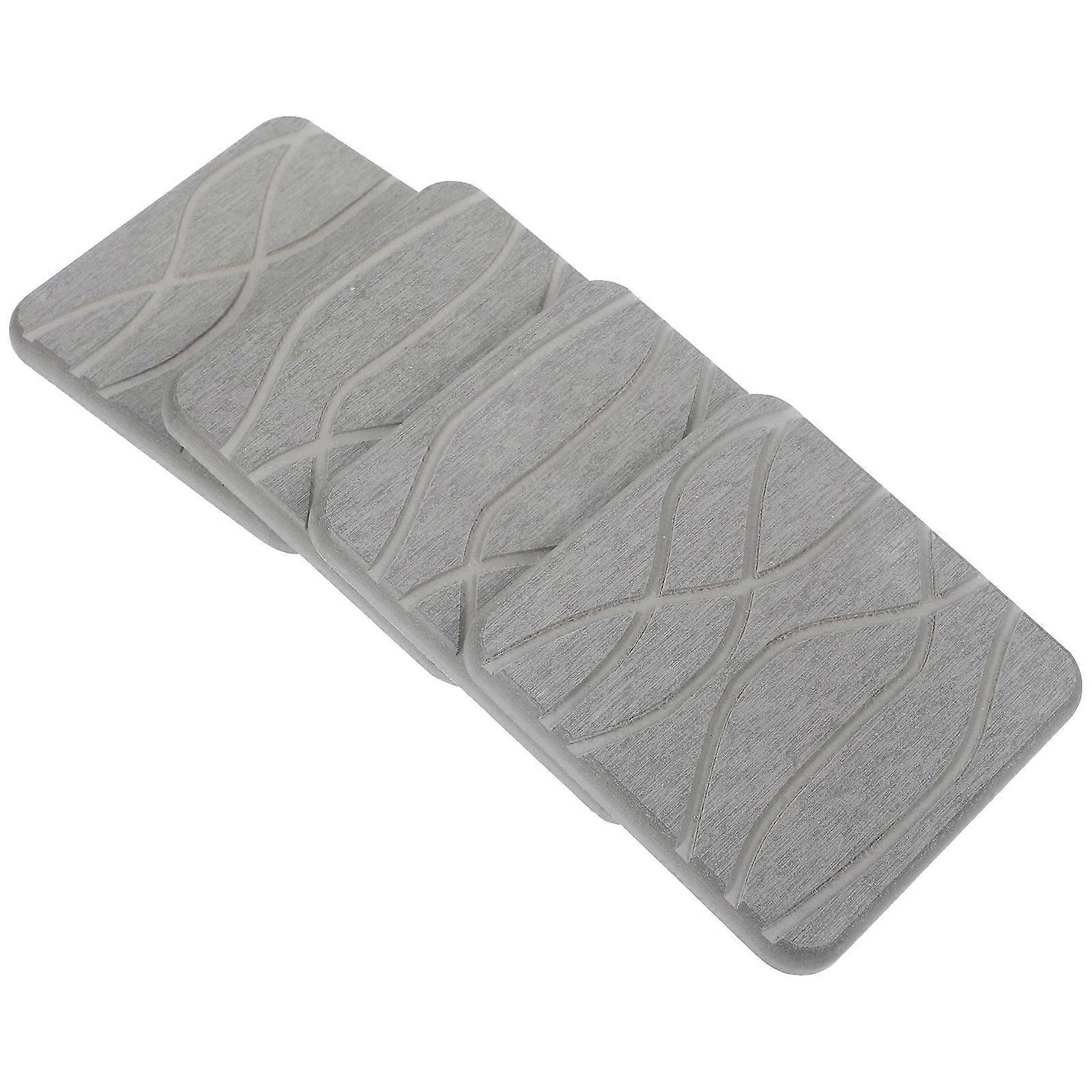 4Pcs Absorbent Drink Pad for Daily Use Lightweight Free Calcium Silicate Gray