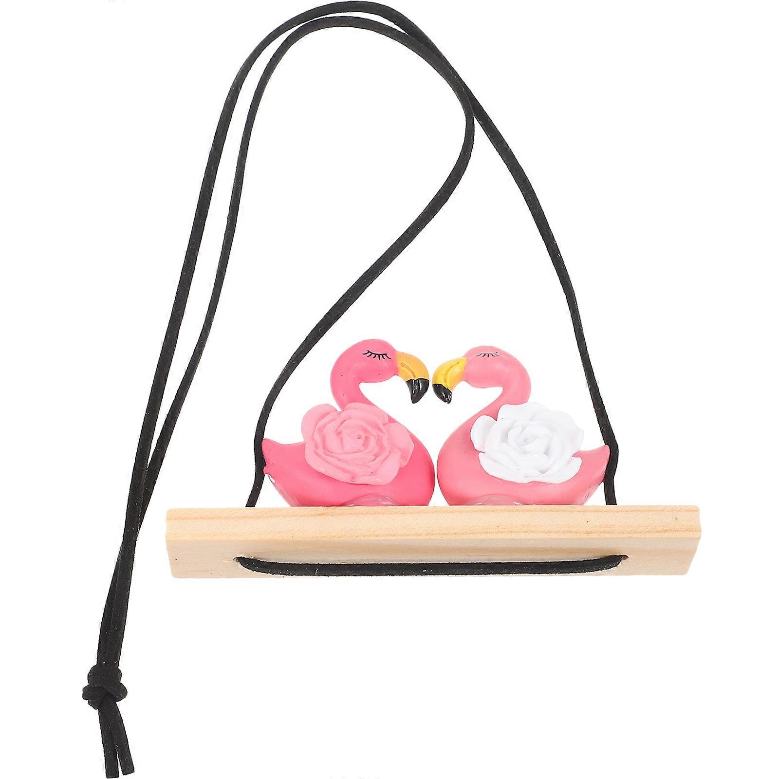 Flamingo Hanging Pendant for Car Rearview Mirror – Aesthetic Decoration with Easy Installation, Eye Catching Design, and Versatile Home Use