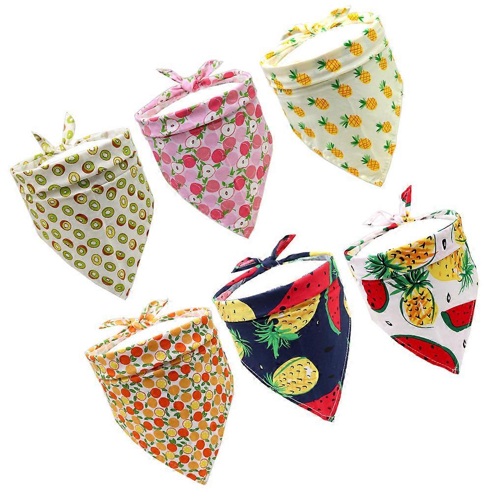 6Pcs Pet Accessories Triangle Scarf Assorted Color For Spring And Summer Season
