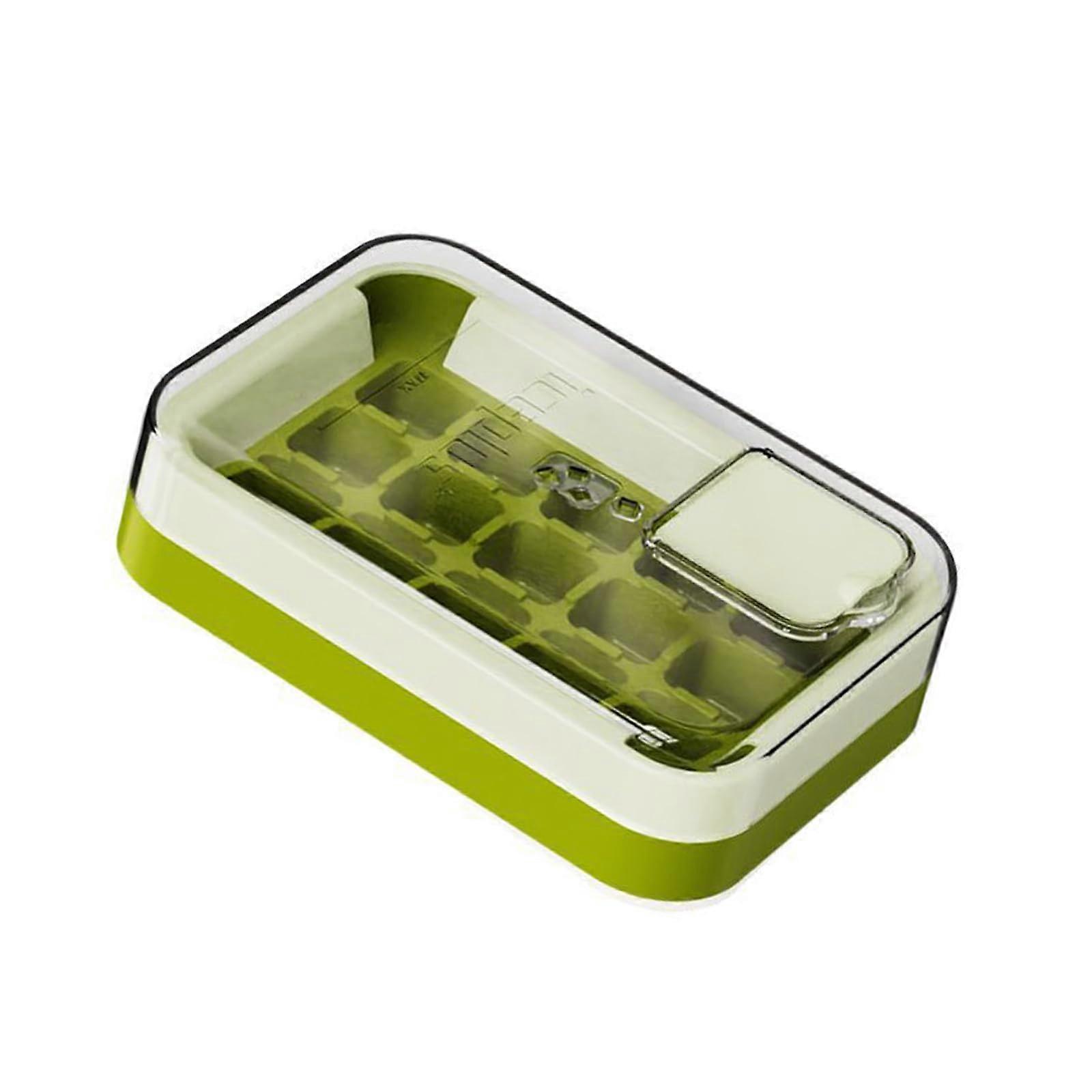 Silicone Ice Cube Tray Large Capacity Reusable With Lid Dishwasher Safe Easy Release for Freezer Use
