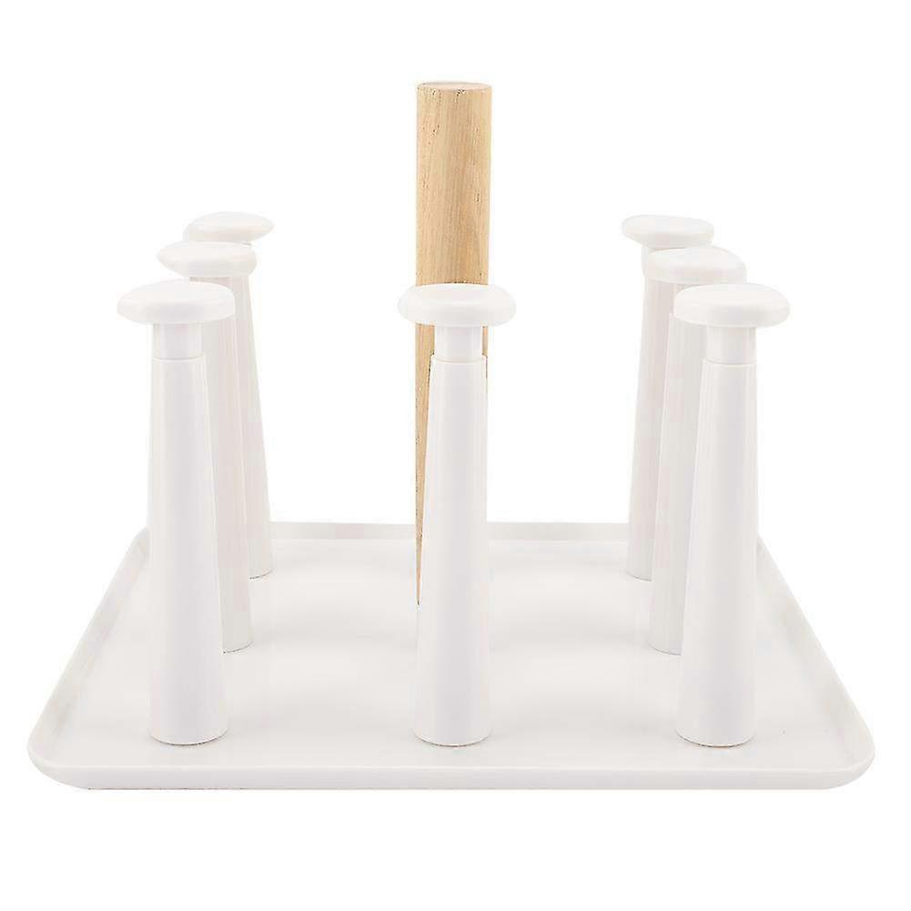 Upside-Down Cup Drain Rack & Drying Glass Holder by 9Pillars - Space-Saving Cup Storage Organizer for Home & Kitchen Table
