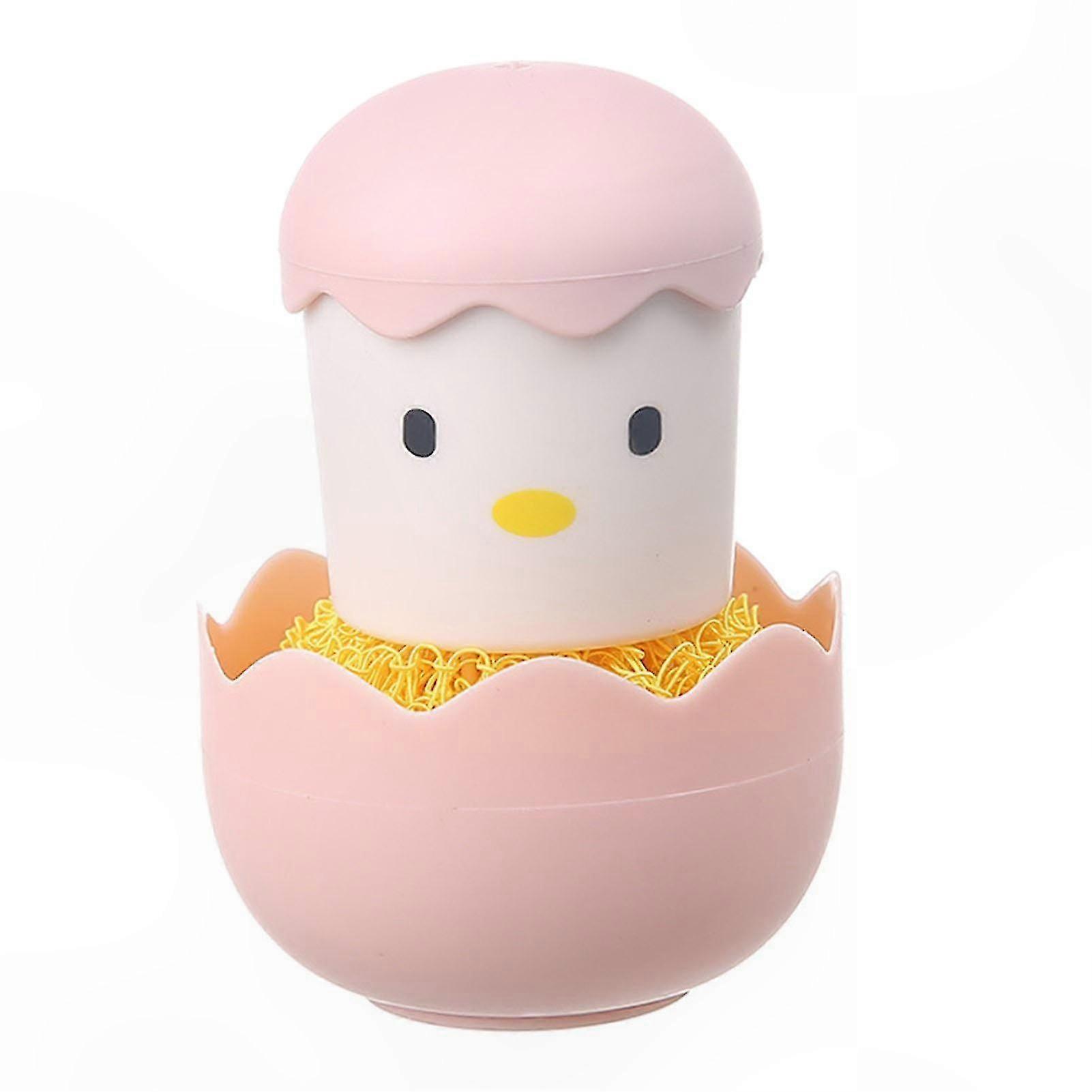 Cute Egg-Shaped Pot Brush for Kitchen Cleaning Multipurpose Tool