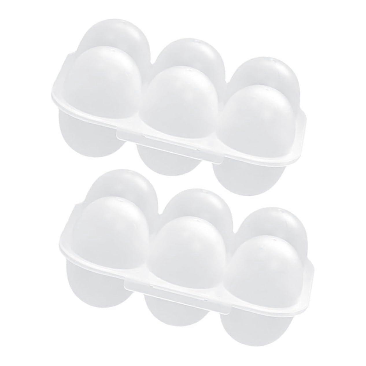 Egg Storage Box Set of 2 for Refrigerator, Transparent, Reusable, Space-Saving Design for Safe Egg Organization