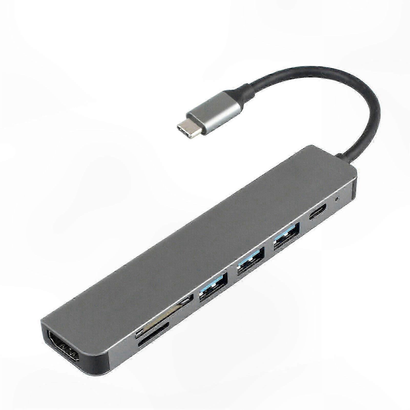 7-in-1 USB-C Hub with 4K HDMI, USB 3.0 Ports for Laptop and PC Computers
