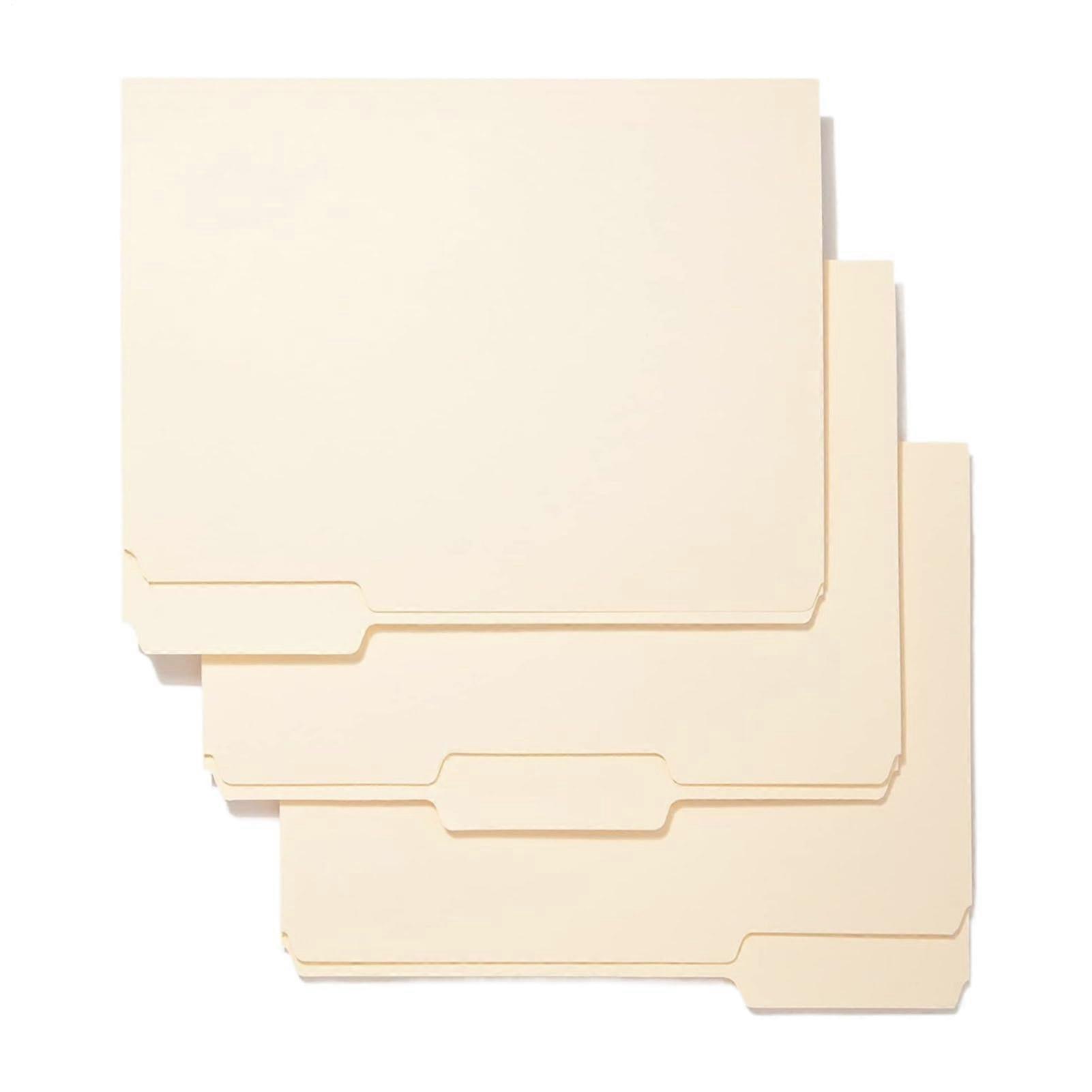 Folders for documents, 1/3 cut tabs, filing cabinet folders, organization