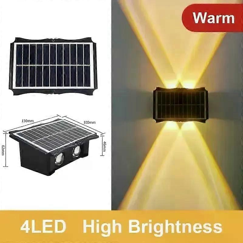 Lights Solar Wall Washer Up and Down Lighting Hight Brightness RGB Gradient Color Wall Lamp Landscape Garden Decor