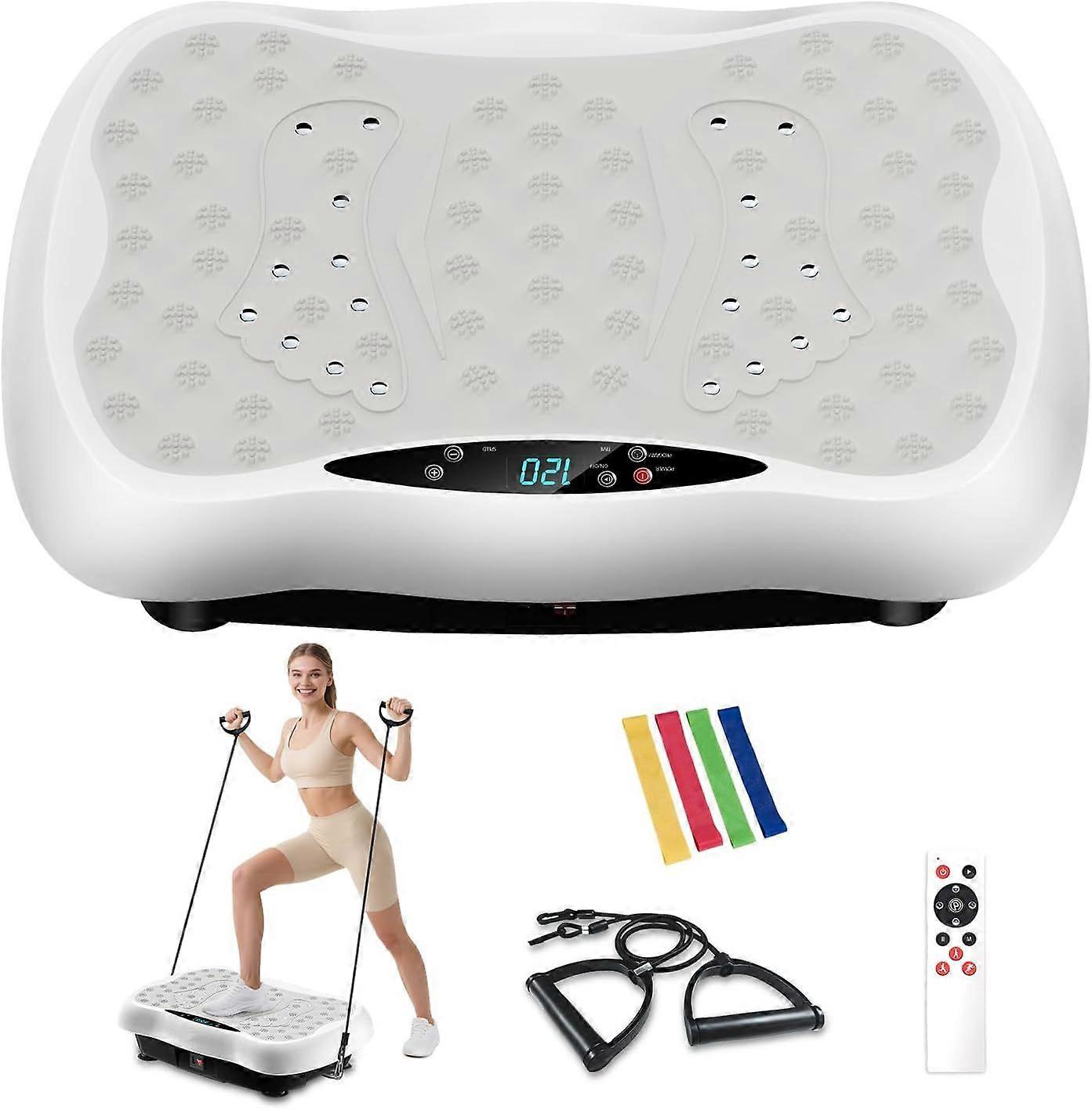 מכונת אימון צלחת רטט, ציוד רטט לירידה במשקל ועיסוי ניקוז לימפטי, מתאמן תלת מימד לכושר, עבודת גוף מלא