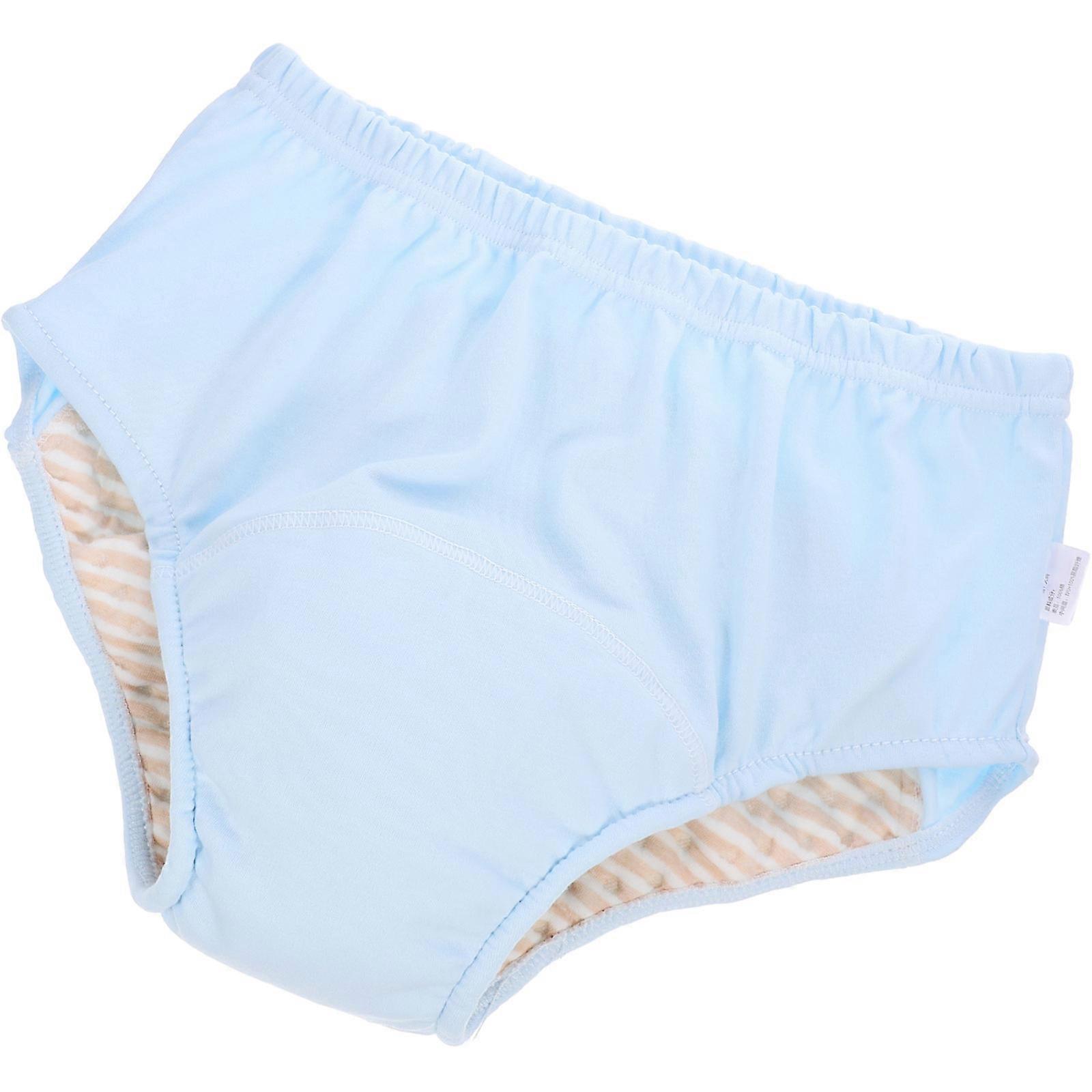 Adult Incontinence Pant Leak-Proof Underwear for Daily Use Blue Cotton Material 1Set