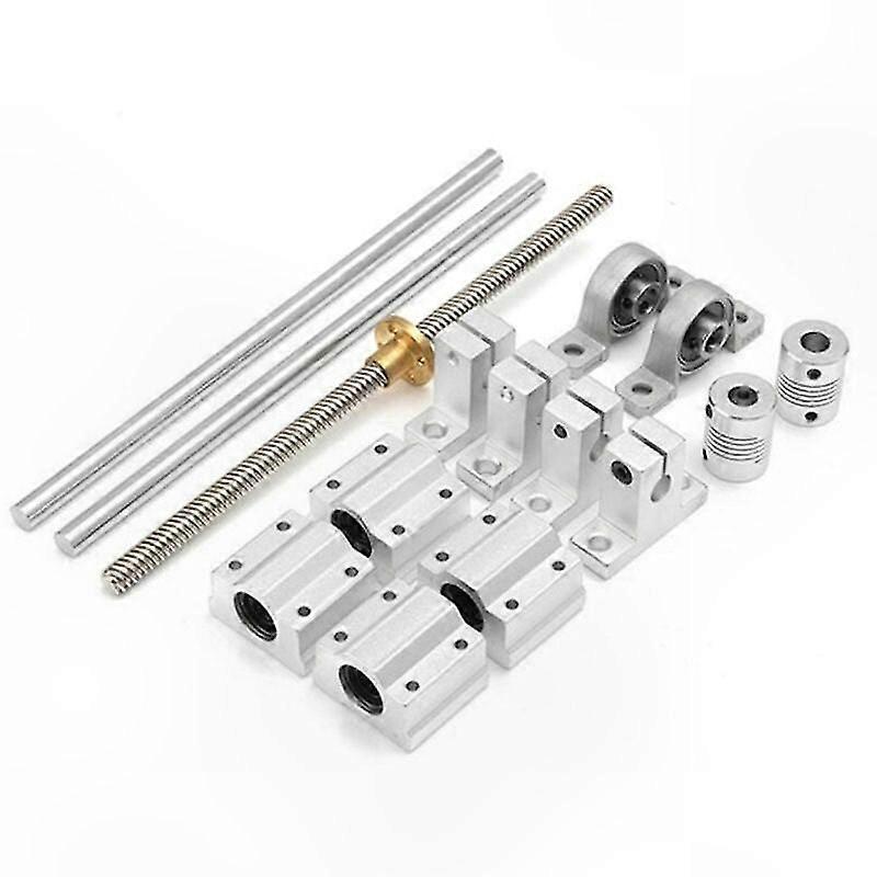 Shaft Support Kit for Linear Guides, 15-Piece Set, 400mm Length, Precision Machined