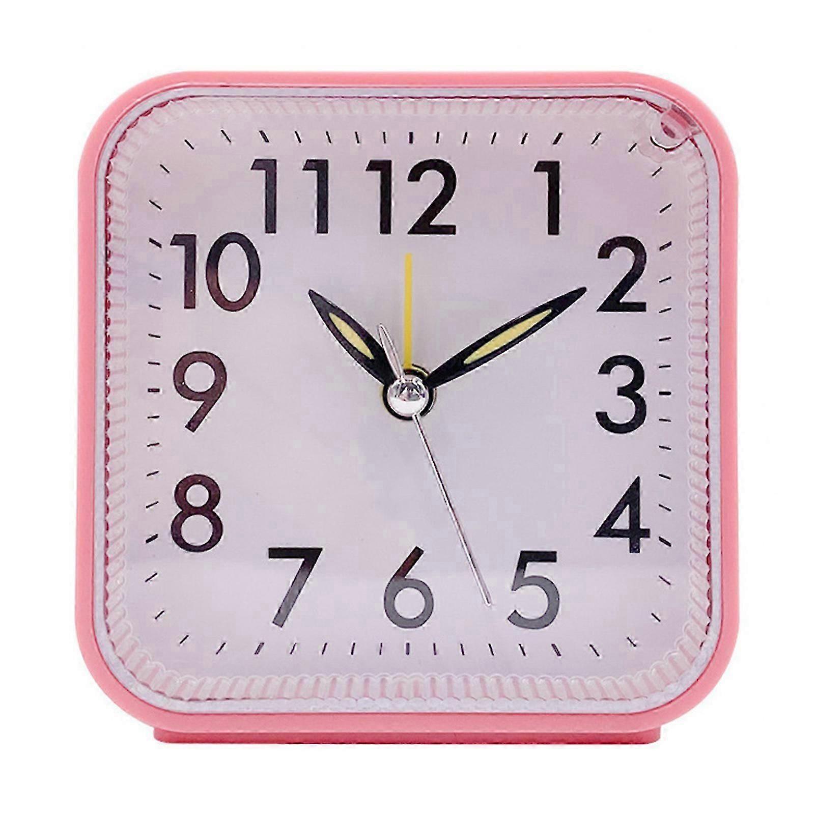Creative Children's Silent Quartz Desk Clock Red Durable Plastic Small Alarm Table Clock For Student