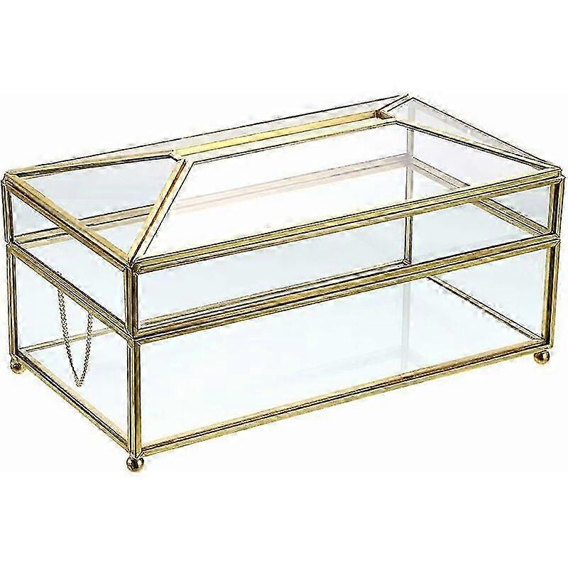 Clear Glass Rectangular Tissue Dispenser/Box for Family, Office, Tablet etc.
