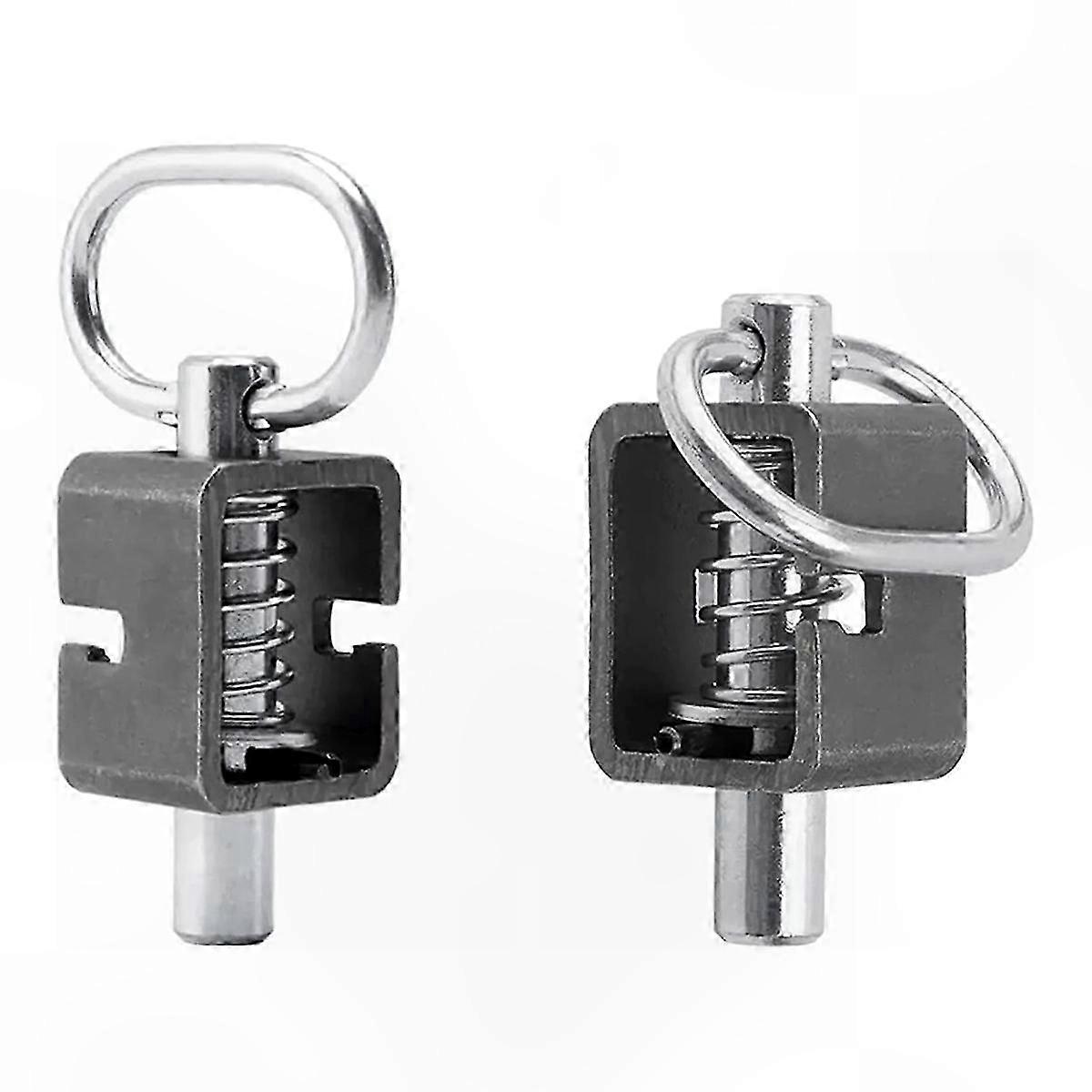 Trailer Gate Latch Kit with Spring Locks for 5/8" Plain Tube - 2 Pack Weld-On Assembly