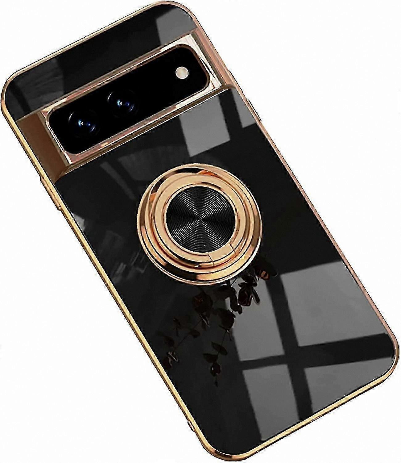 Electroplated Magnetic Phone Case with Ring Stand for Car Mount-Compatible Models