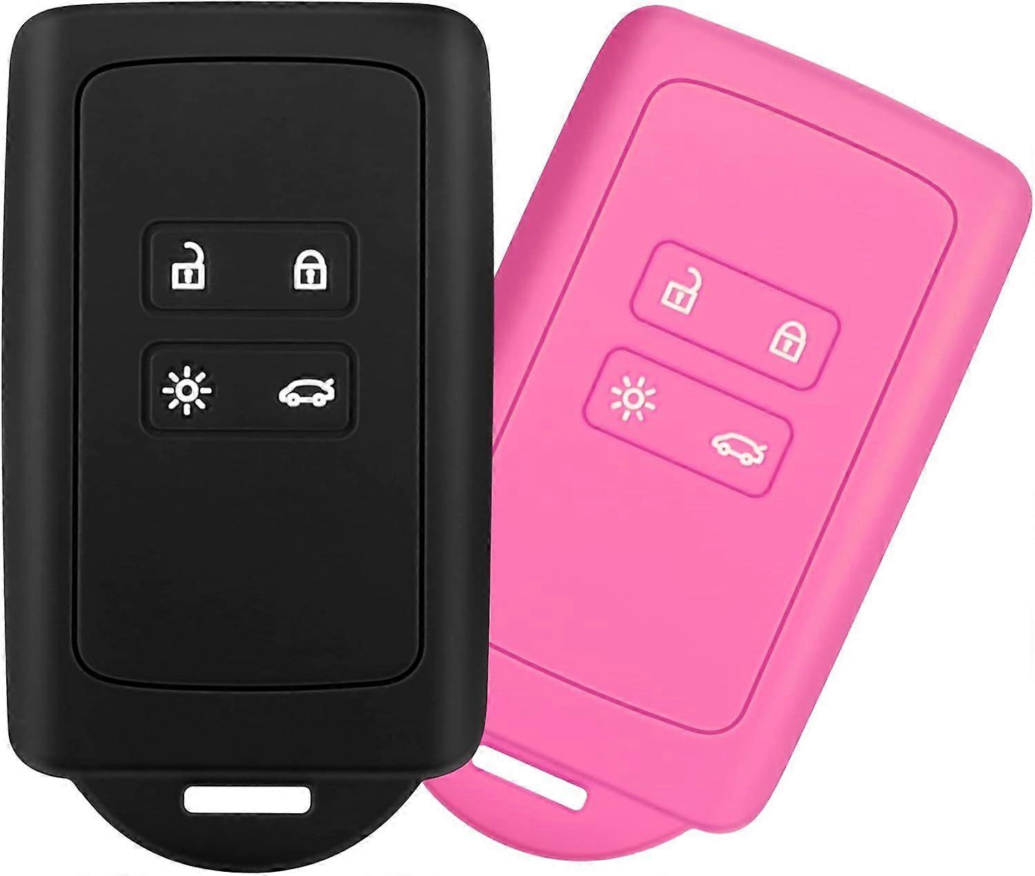 pcs car key cover compatible with Renault 4-button smart key. Silicone