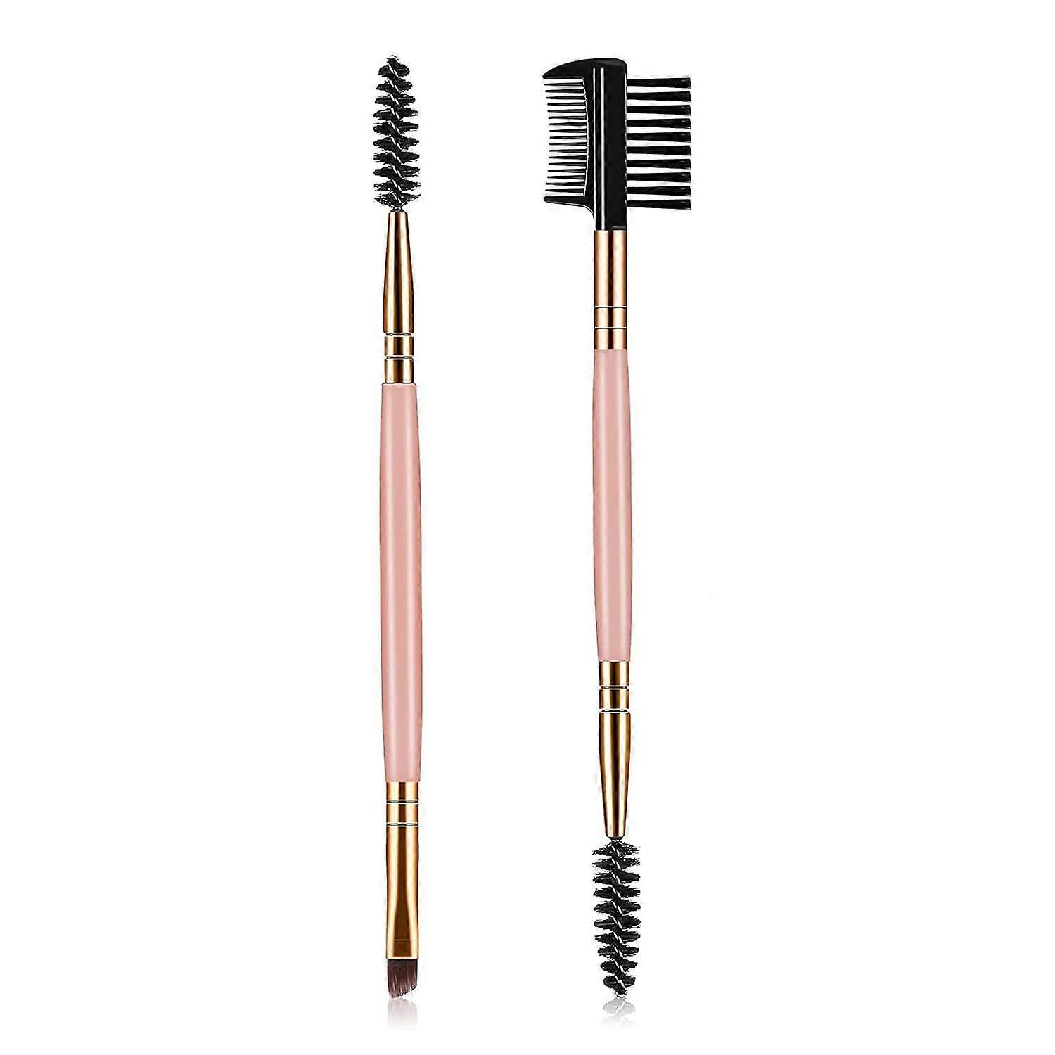 Eyebrow brush and comb, two-piece eyebrow brush, professional