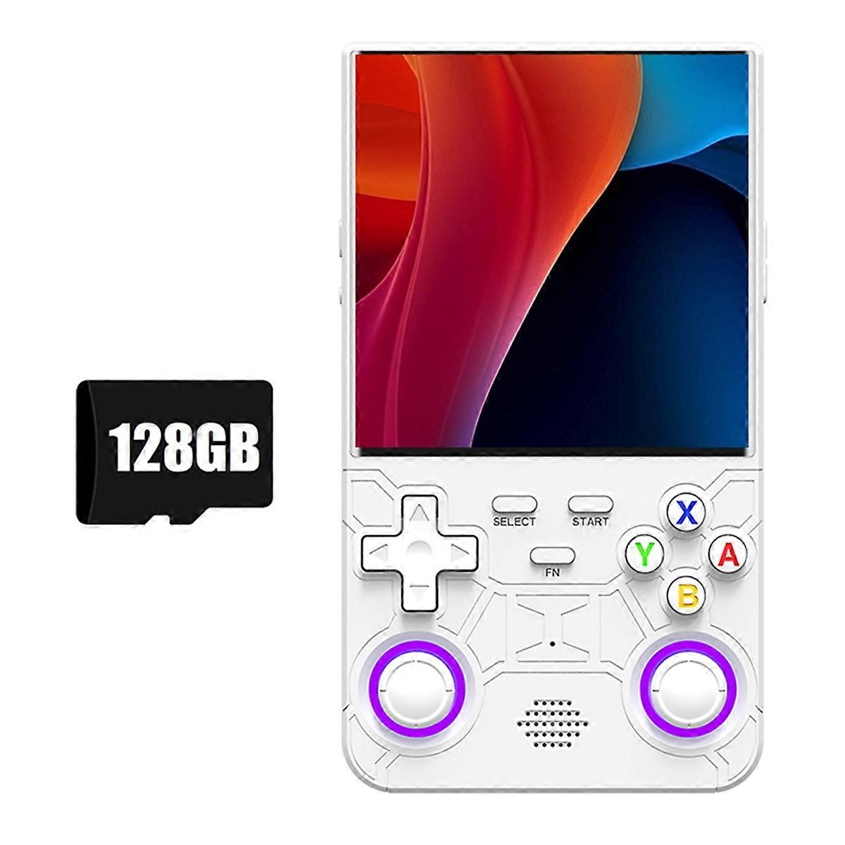 Console de jeux vidéo portable ultra rétro R36, 128 Go, plus de 20 000 jeux, écran de 4 pouces, joystick 3D, lecteur de jeux portable Linux D