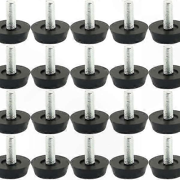 Black Adjustable Leveling Feet with M6 Screw for Stability and Support