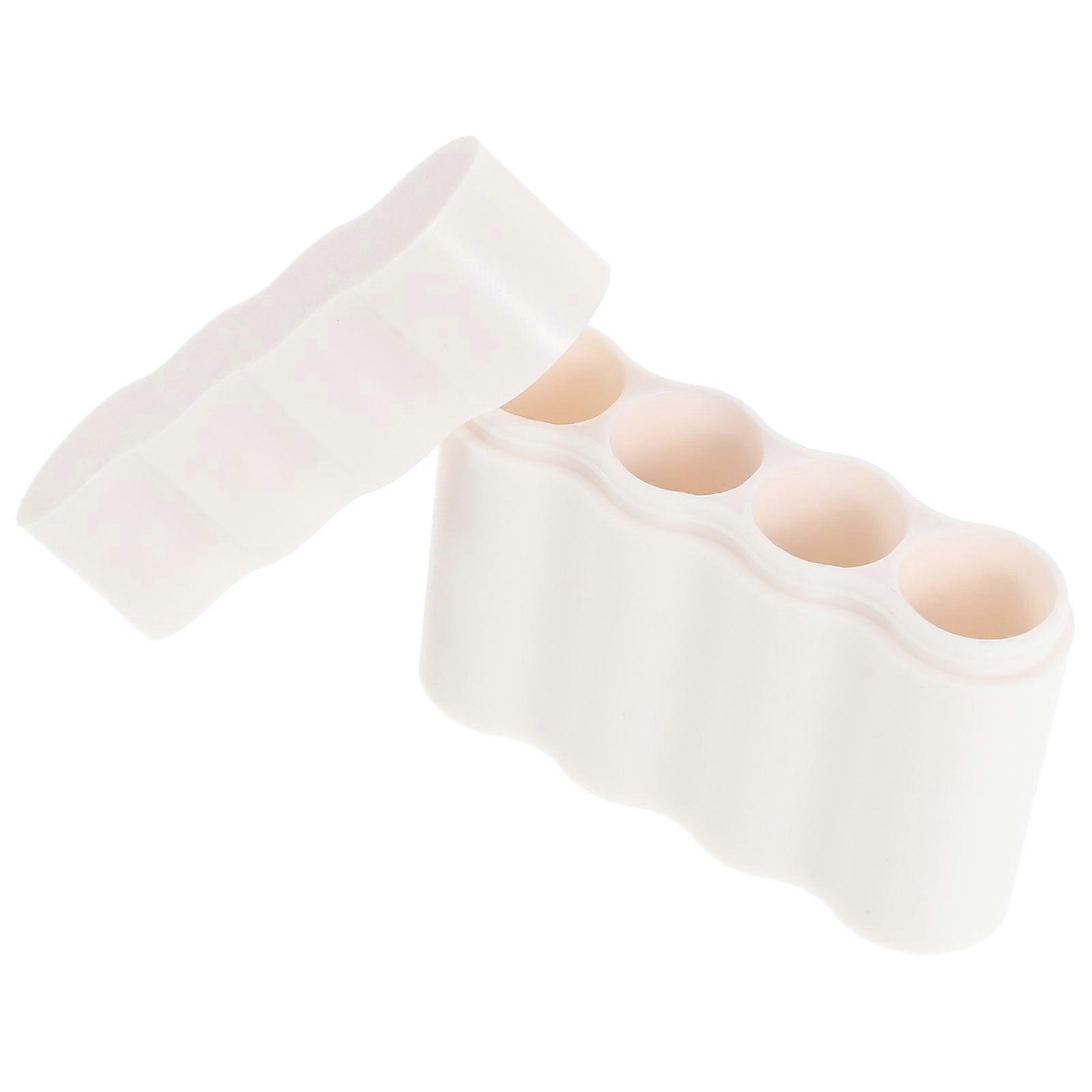 Waterproof battery Box with Four Slots for RV Lightweight Portable White TPEE Material 4 Slot Storage Container