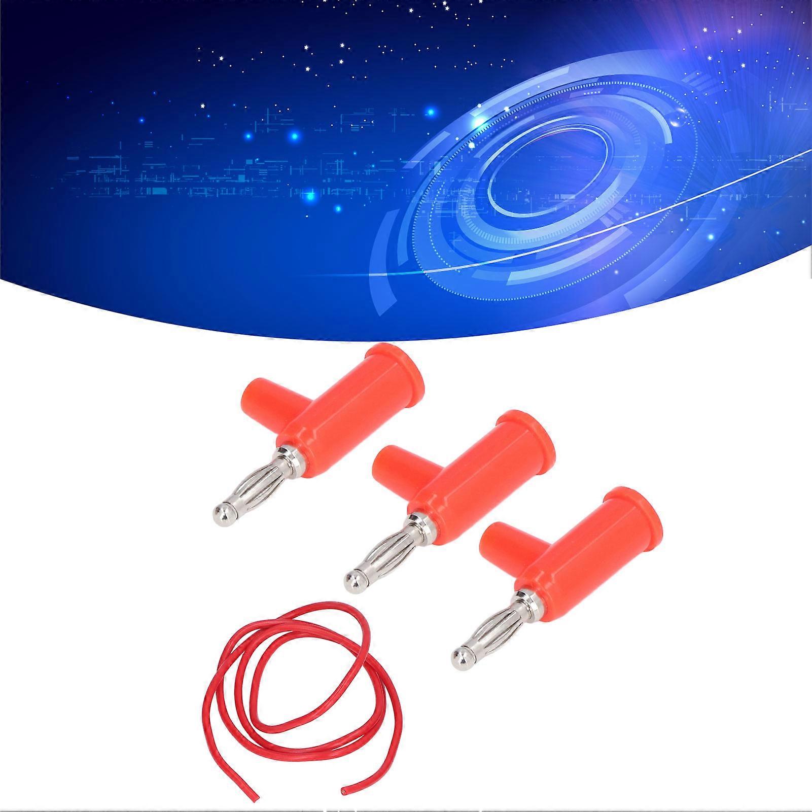 10 Set Banana Plug Test Lead Kit J.70008 1mm² Red Electrical Test