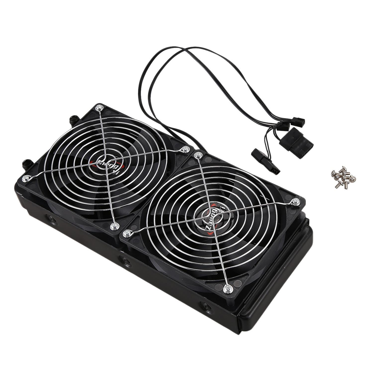 Aluminum 240mm 10 Pipe Water Cooling Cooled Row Heat Exchanger Radiator with Fan for CPU PC Water C