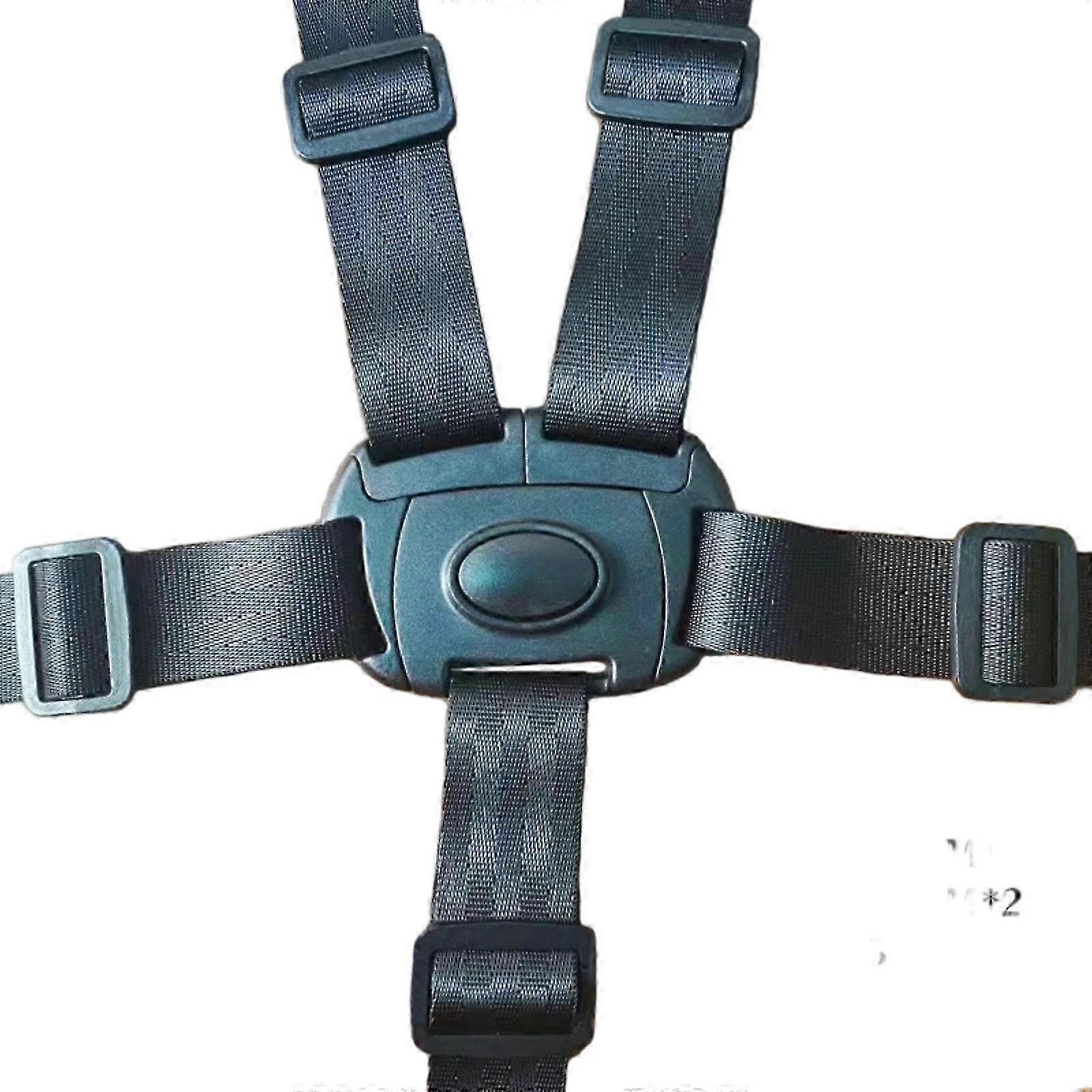 Adjustable Infant Baby Safety Strap with 5 Point Harness for Buggies High Chairs Strollers Booster Seats Easy to Adjust Black 2025
