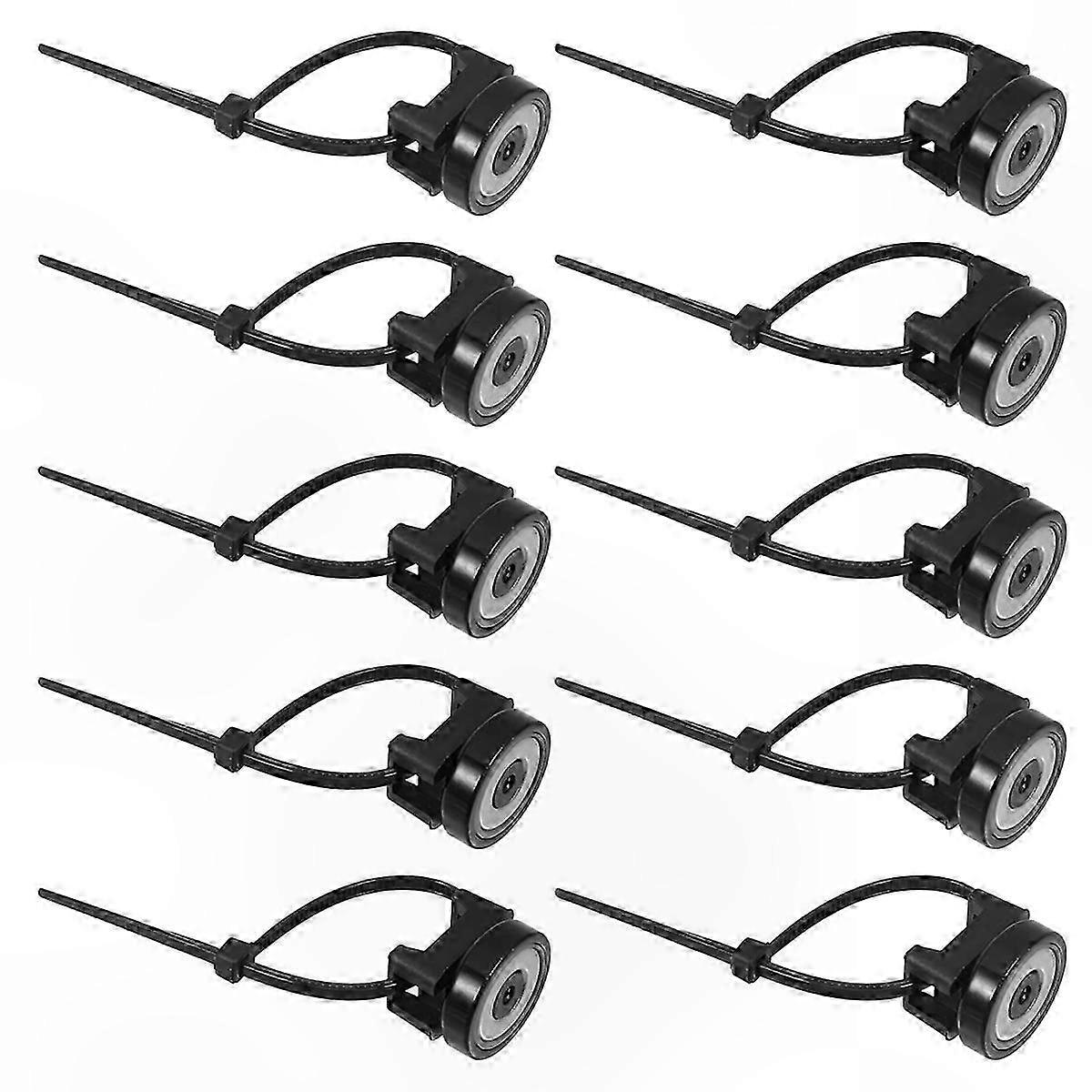 10-Pack Magnetic Cable Management Clips with Nylon Ties and Wire Fixing Base