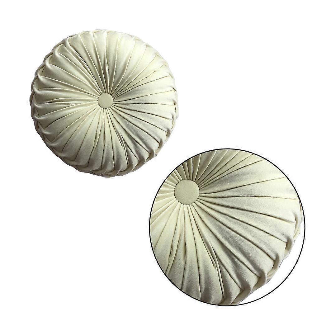Beige Round Pillow Sofa Cushion for Daily Use Living Room Back Cushion