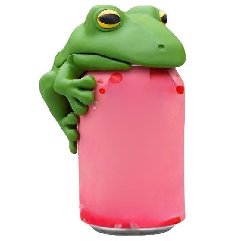 Fizzy Frog - Frog Can Cover, Frogs Can Covers For Soda, Frogs Can Topper & Lotus Leaf Pad, Soda Can Lids And The Lily Pad
