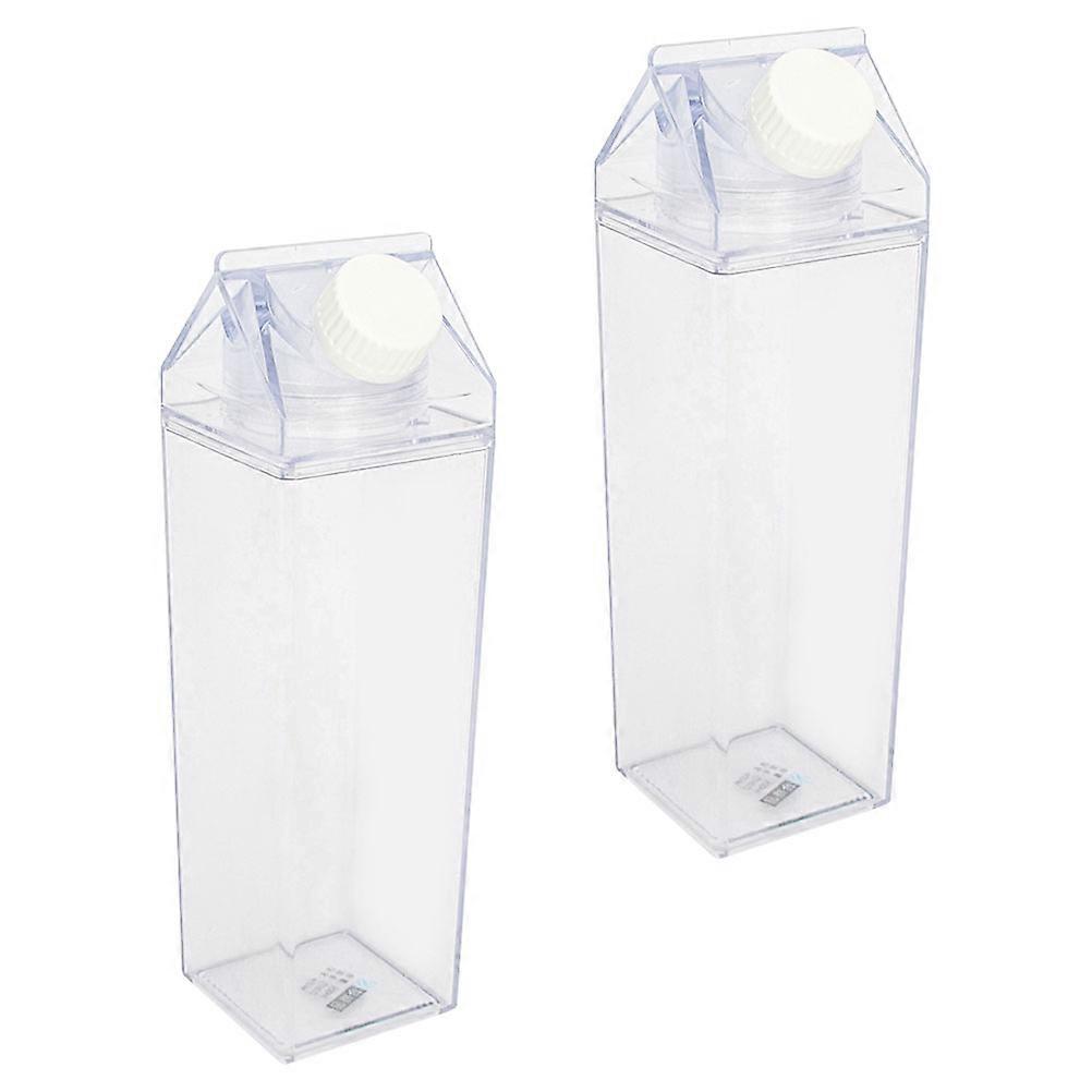 Milk Bottle As Plastic Milk Bottles for Storage 2Pcs Transparent Design