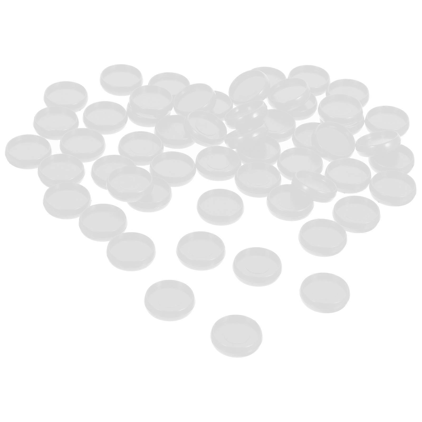 White Binder Discs Book Binding Discs for Decoration 55Pcs Plastic