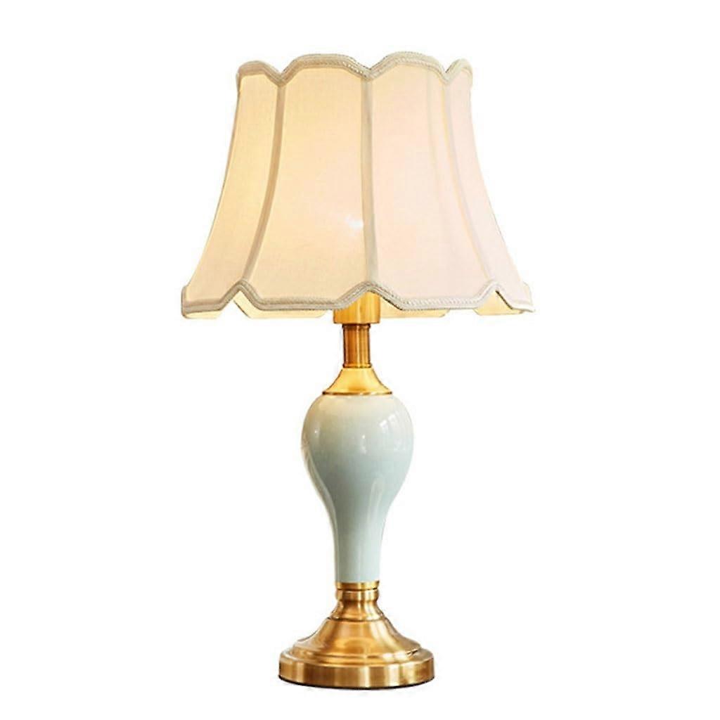 Ceramic Desk Lamp Retro Living Room Table Lamp, LED Bedside Light For Bedroom/Study, Decorative Lamp
