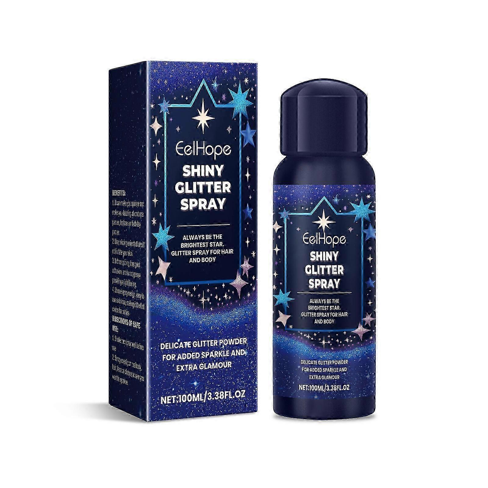 Shimmering Body Glitter Spray - Versatile Highlighter for Skin, Hair & Face - Long-Lasting Sparkle for Festivals, Parties & Special Occasions - Nouris