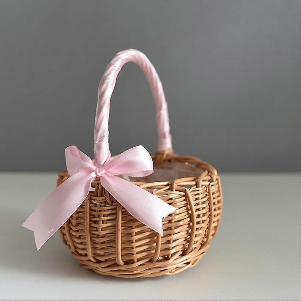 Portable Woven Storage Basket Model B Rattan Material Birthdays And Parties Lightweight Organizer Home Storage