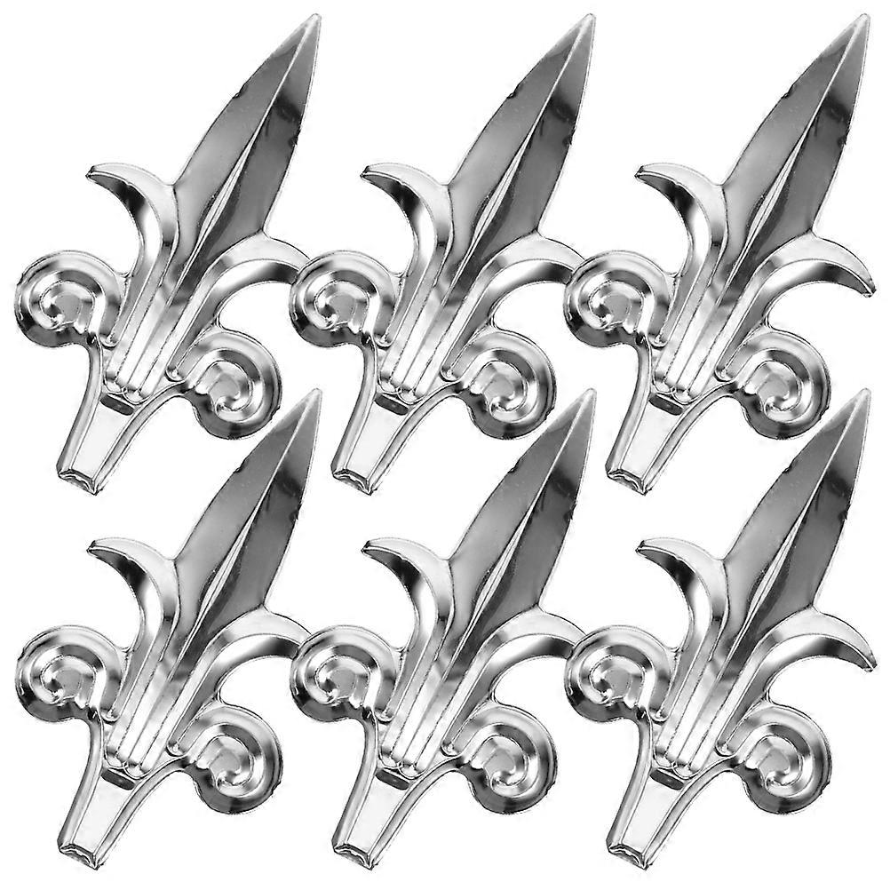 Fence Topper Metal Garden Decor 12Pcs Silver Finial for Fence Posts