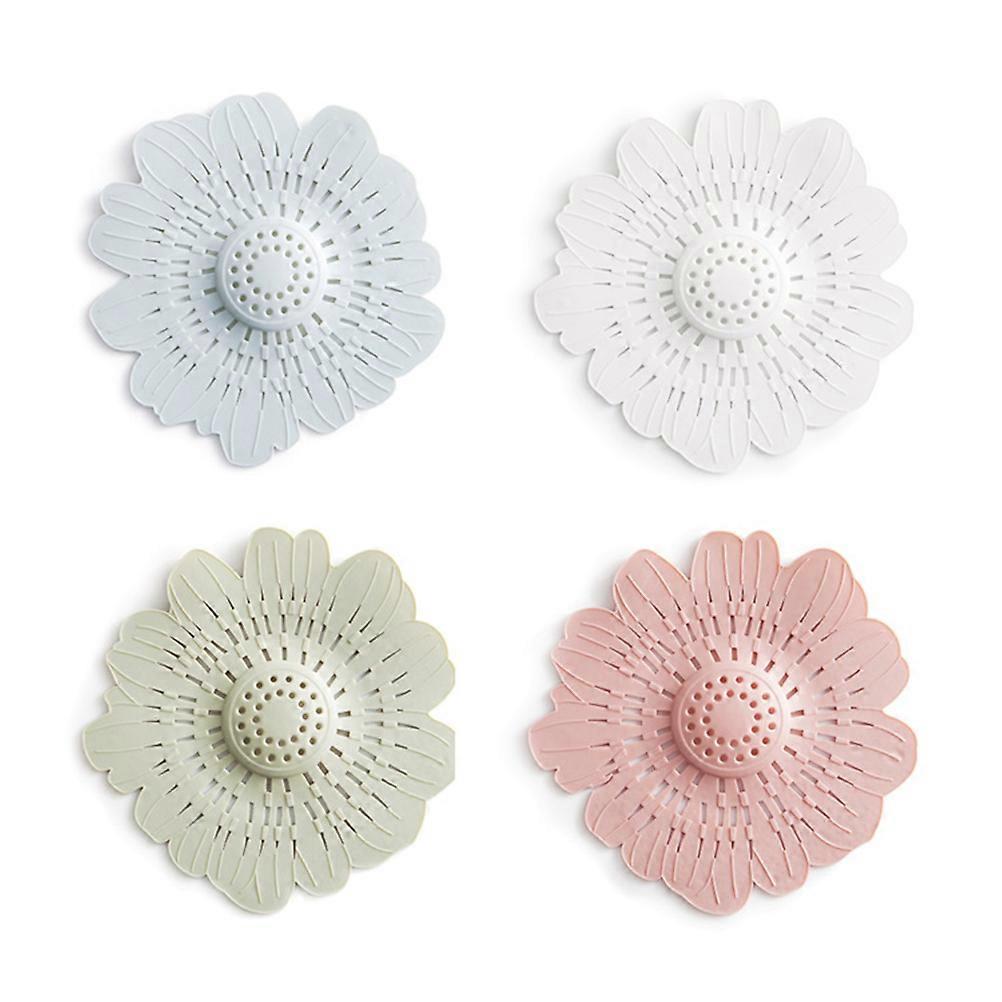 Anti-Clogging Sewer Colanders Silicone Sink Filter 3Pcs Pink Set