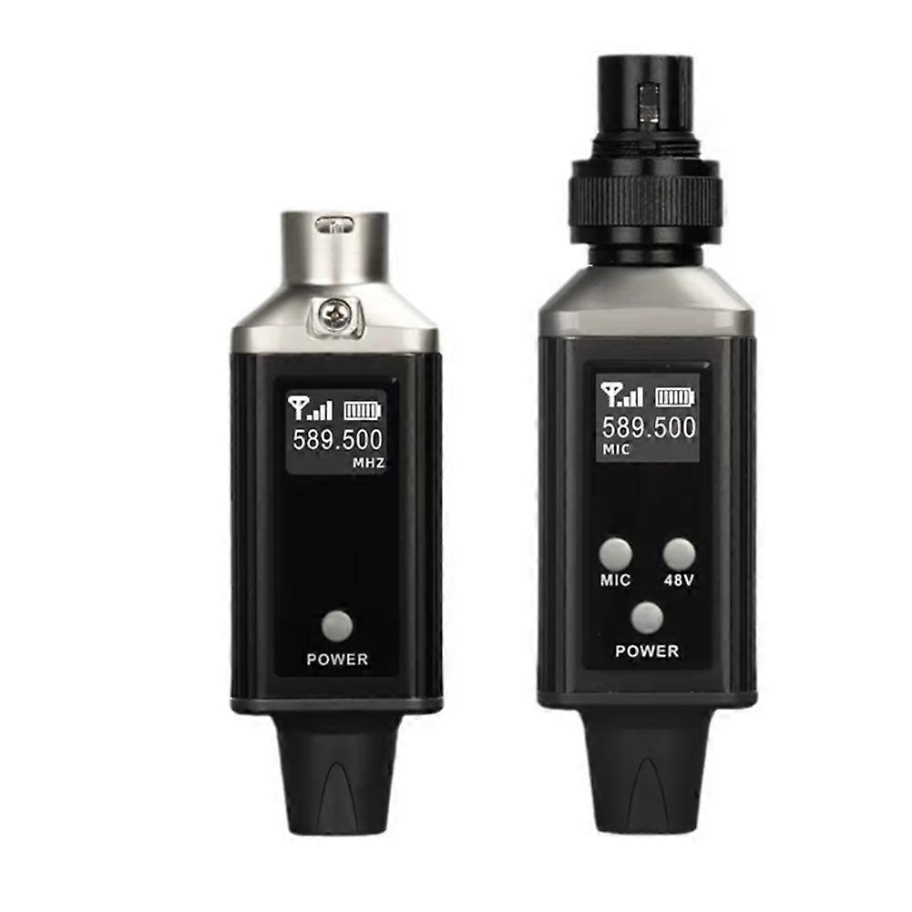 UHF Wireless Transmission Adapter for XLR Mic Audio Transmitter and Receiver for Microphones, Guitars, Tuners