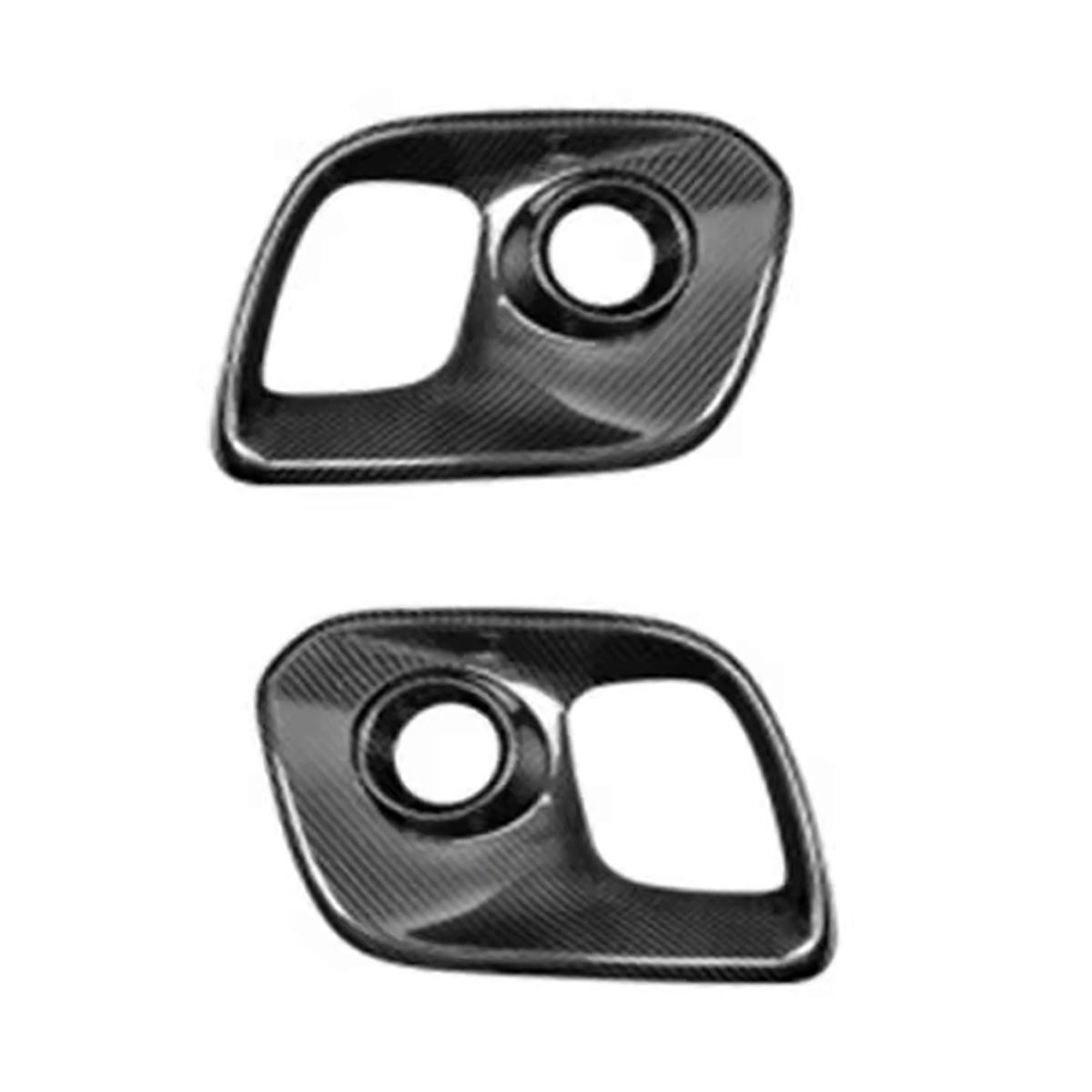 Real Carbon Fiber Car Front Grill Trim Fog Lamp Surround Cover for 2017+ Front Fog Lamp Bezel Trim