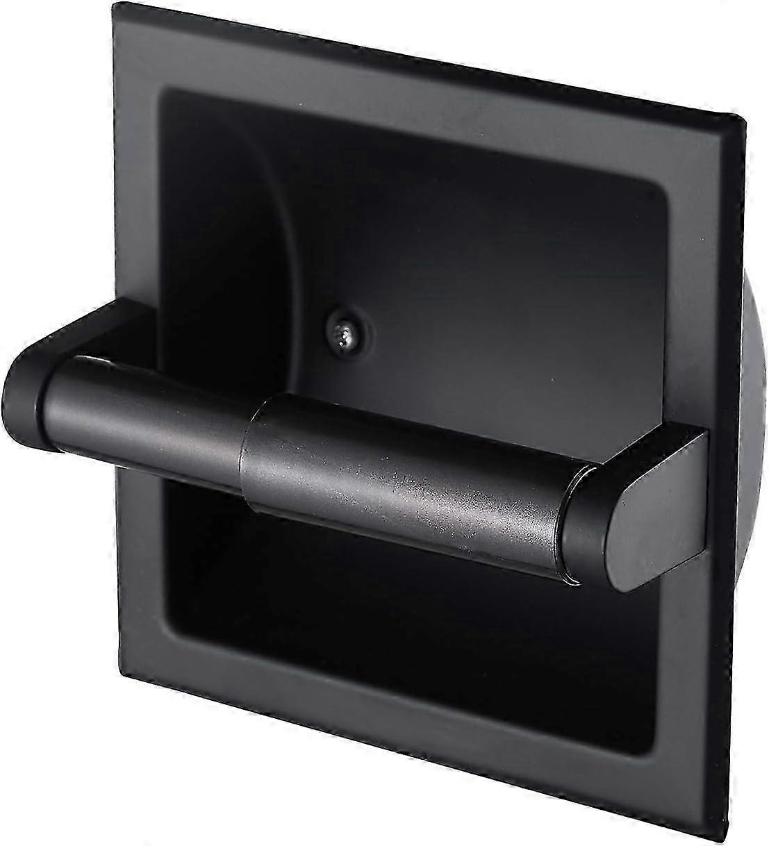 Porte-papier toilette encastré noir mat