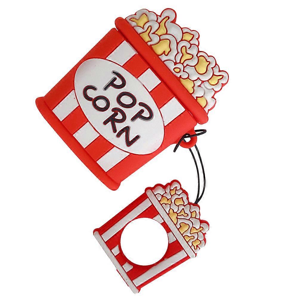 Silicone Earphone Case Popcorn Design for Hanging Keys Wireless Cover