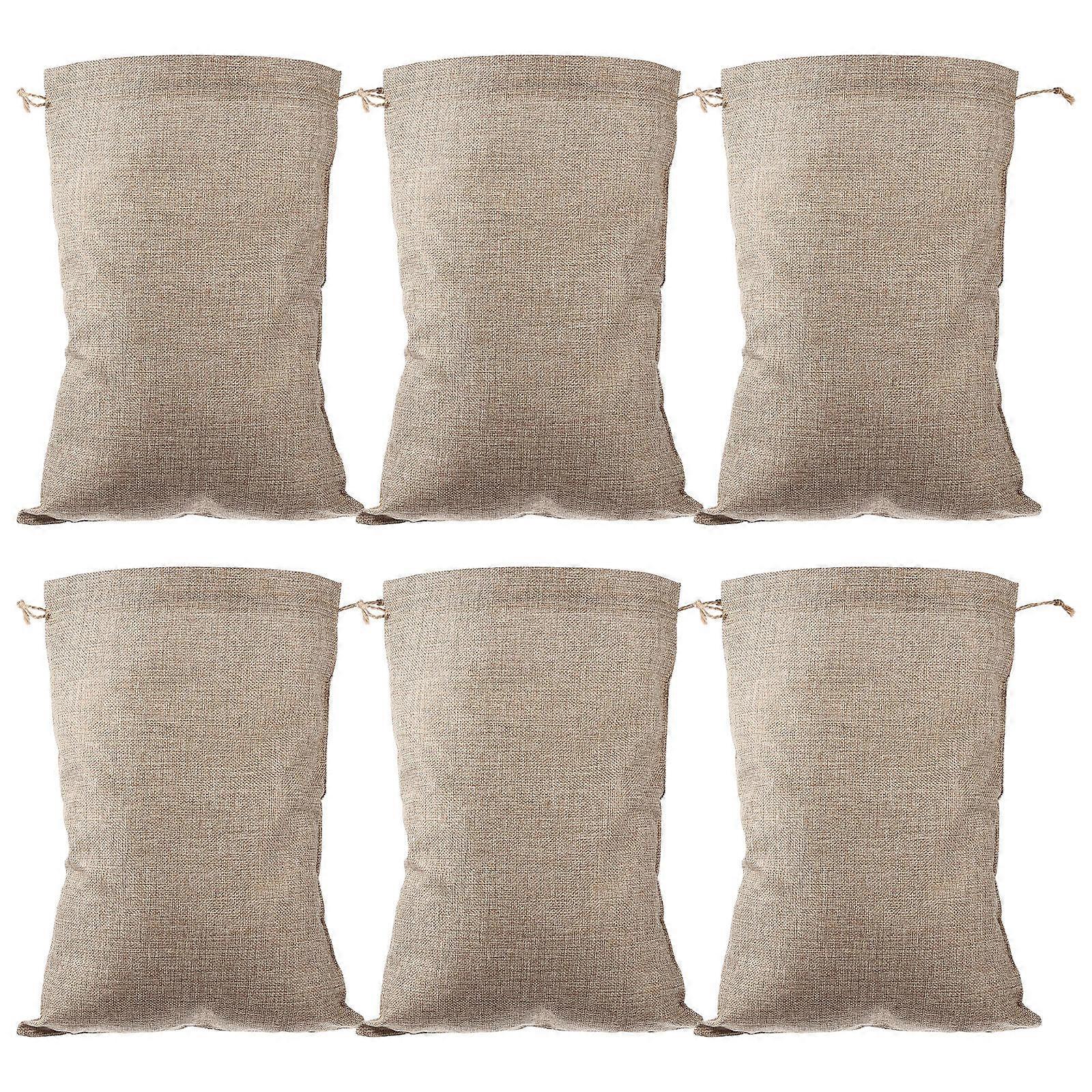 Reusable Vegetable Burlap Bags for Storage 24Pcs Drawstring Potato Sacks